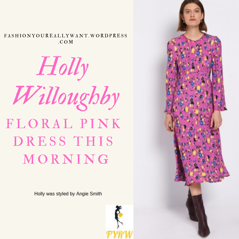 Holly Willoughby Floral Pink Dress This 