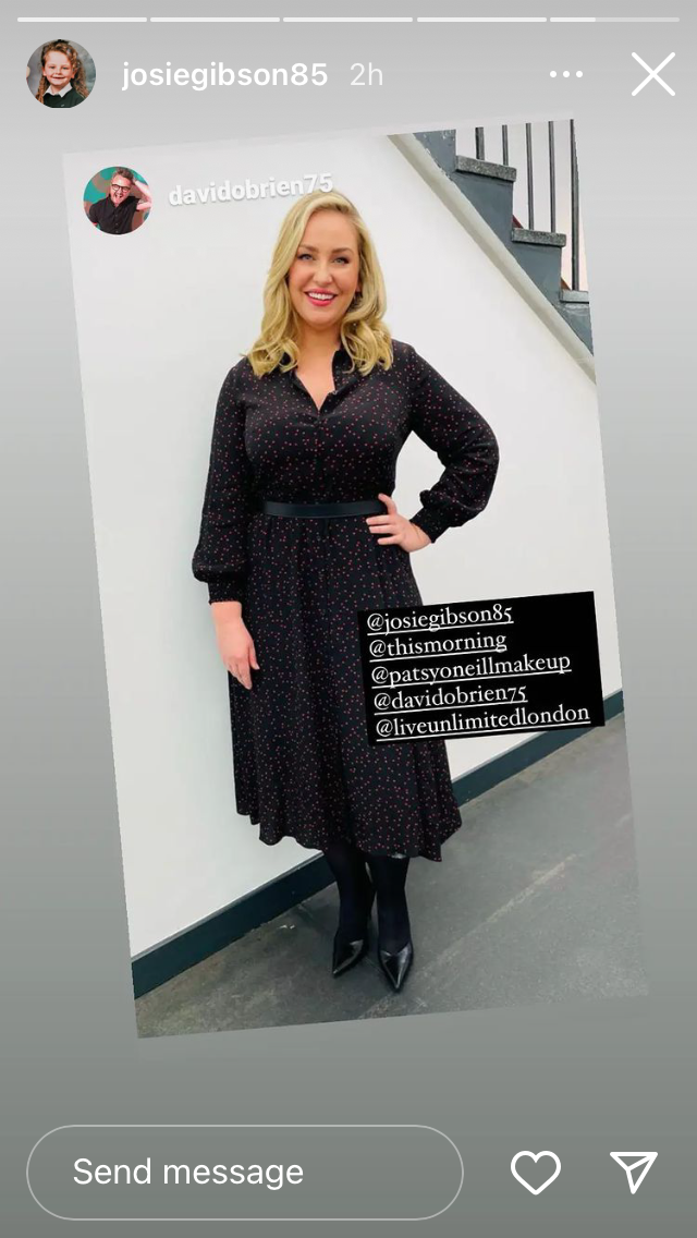 where to get all Josie Gibson This Morning dresses black red star print shirt dress 14 March 2022 Photo David O'Brien