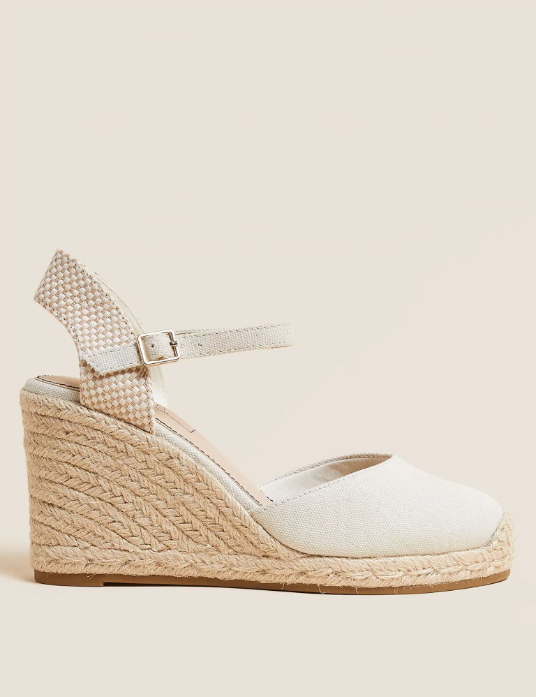 M&amp;S Ankle Strap Wedge Espadrilles